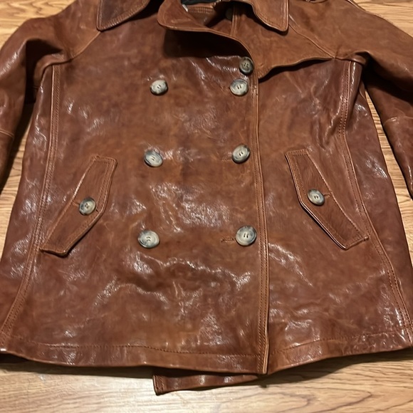 Dolce & Gabbana Women's Cognac Brown Leather Jacket Size 40 (~US Medium). - Picture 7 of 12